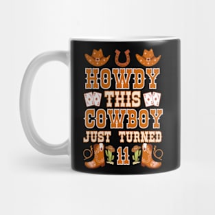 11year Birthday Cowboy Western 11Years Old boy 11th Birthday Mug